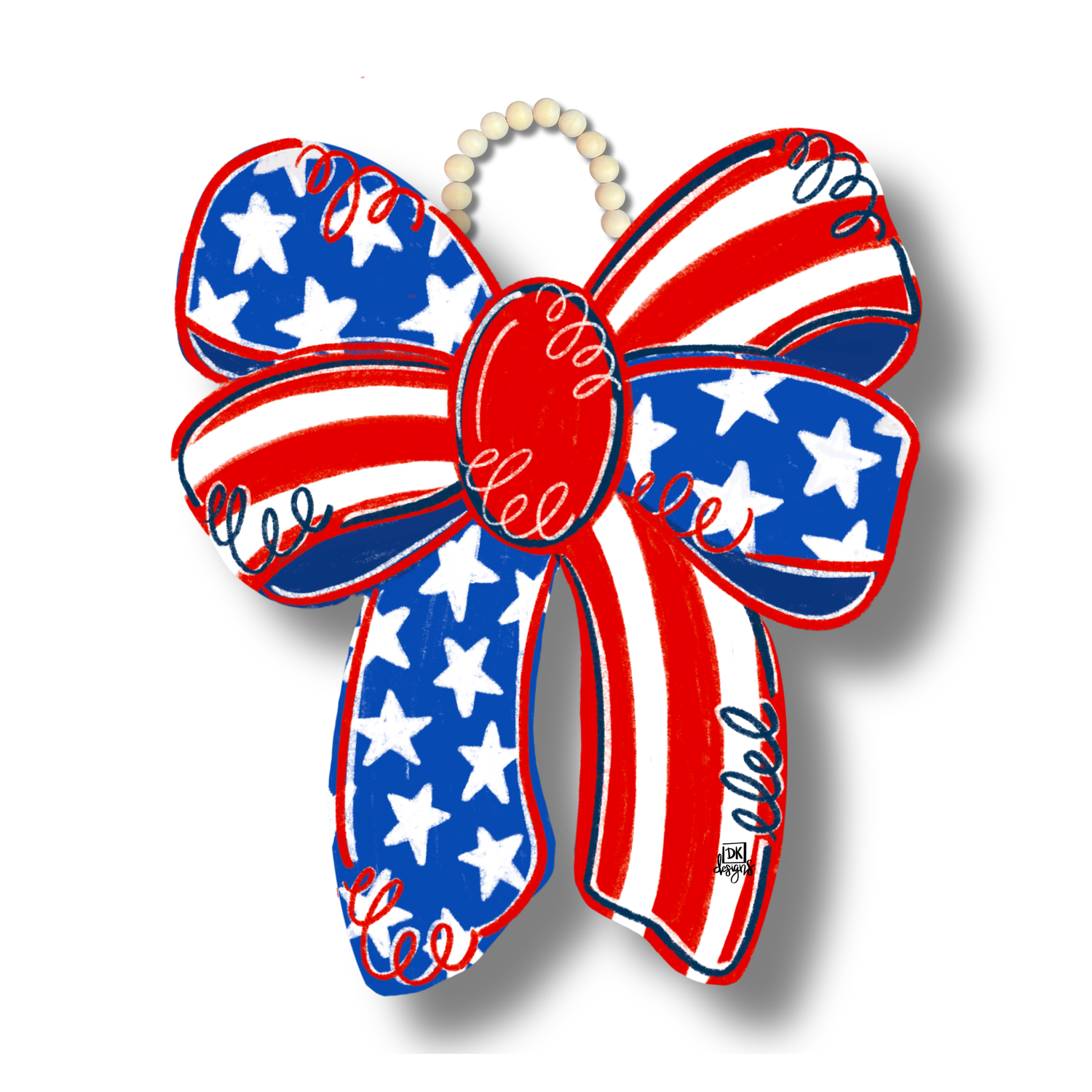 Patriotic Bow Door Hanger