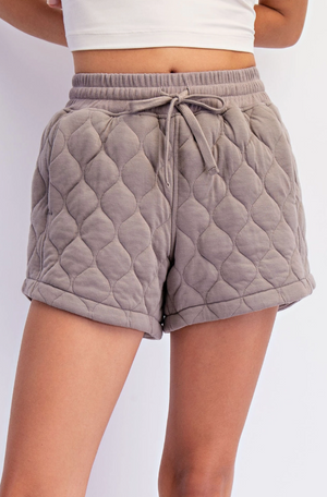 Dk Taupe Quilted Short