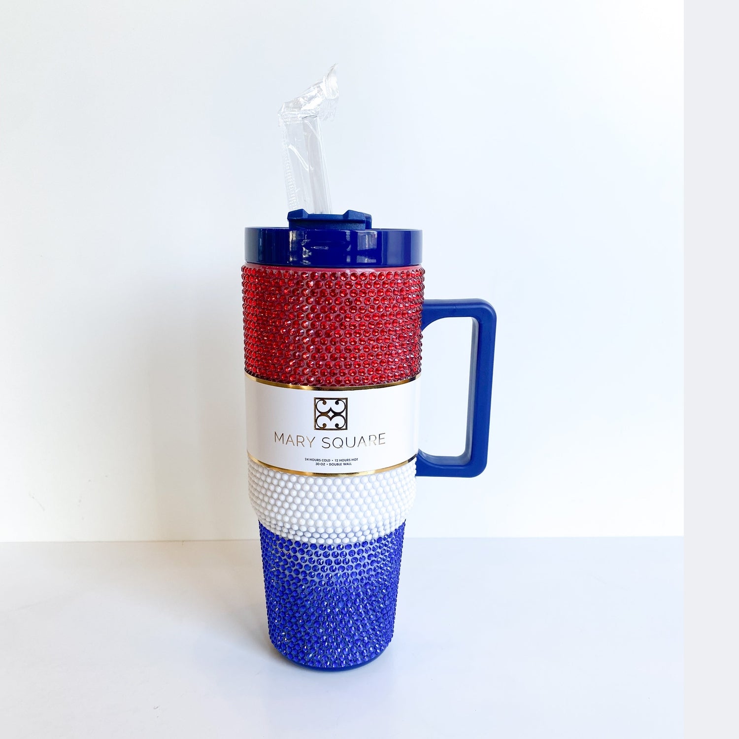 Red, White, Blue Colorblock Tumbler