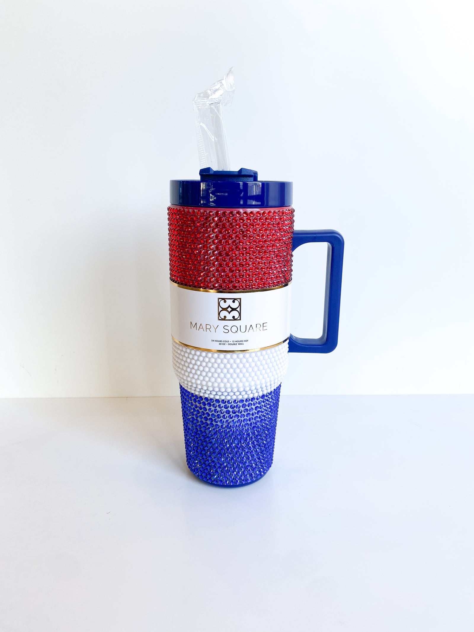 Red, White, Blue Colorblock Tumbler