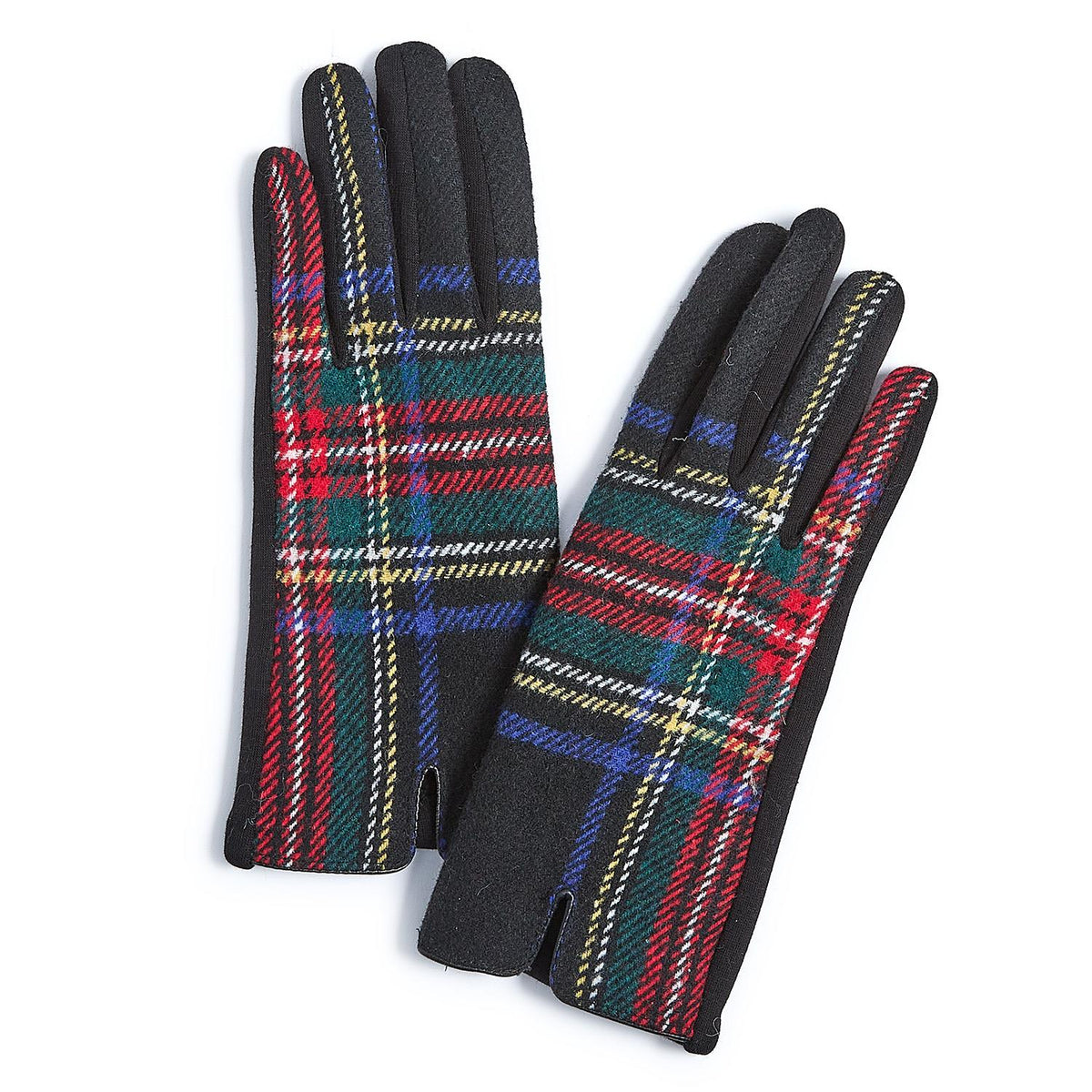 Tartan Gloves - Black