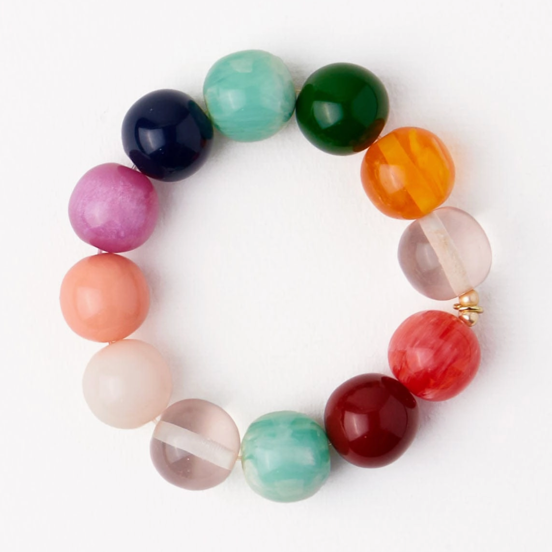 Cece Large Resin Bead Bracelet Multi