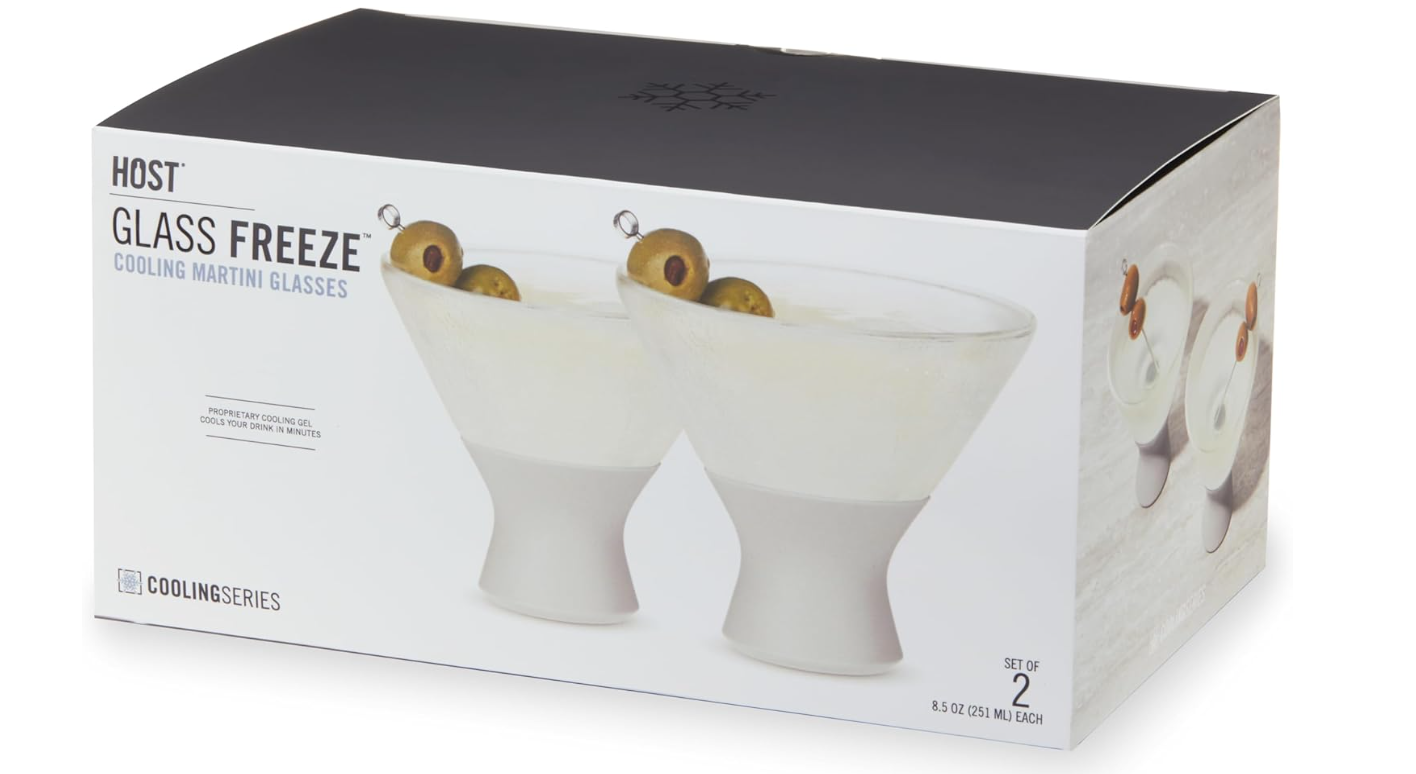 Glass Freeze Martini Glass Set - Gray