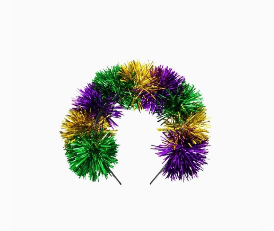Mardi Gras Pom Pom Headband