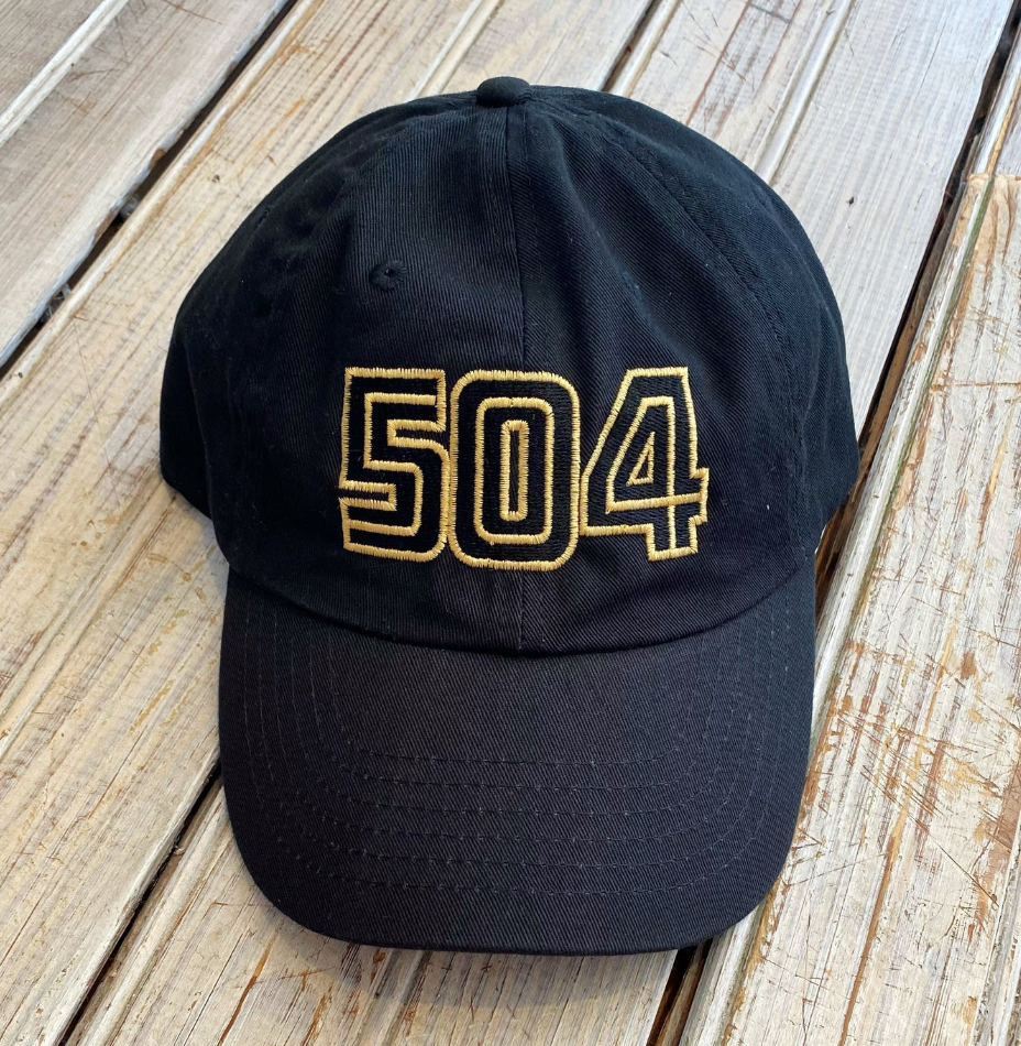 504 Hat- Black & Gold