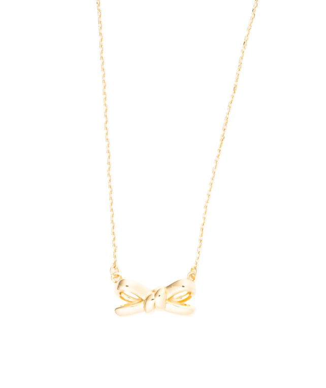 Luxe Bow Necklace- Gold