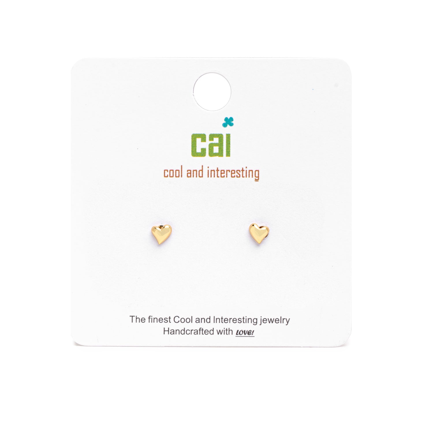 Mini Gold Heart Studs