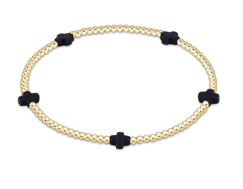 Signature Cross Small Gold Pattern 2mm