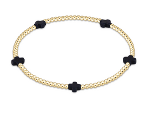 Signature Cross Small Gold Pattern 2mm