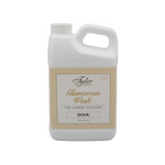 White plastic jug of Tyler Candle Company Glamorous Wash Diva laundry detergent