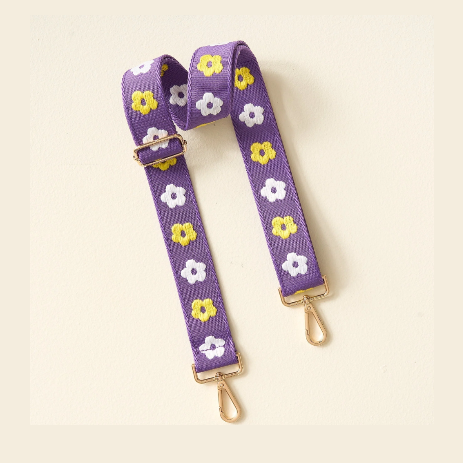 Purple Embroirdered Strap