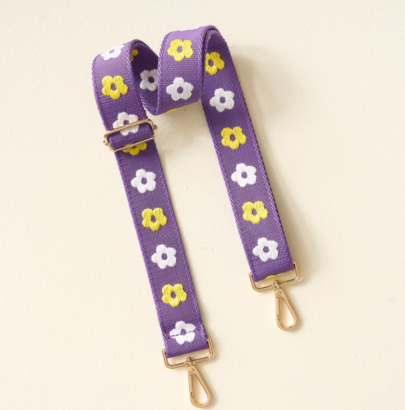 Purple Embroirdered Strap