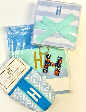 Initial Koozie, Acrylic Notepad, Keychain & Notebook Pack (FINAL SALE)