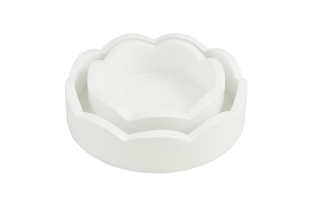 Mini Scalloped Tray Set