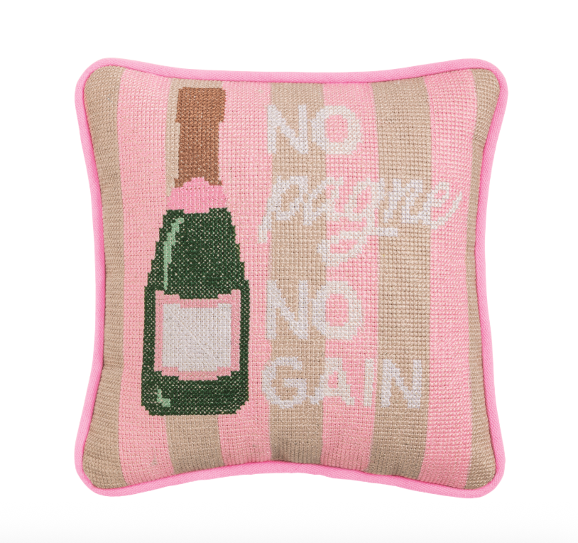 Champagne Mini Needlepoint Pillows
