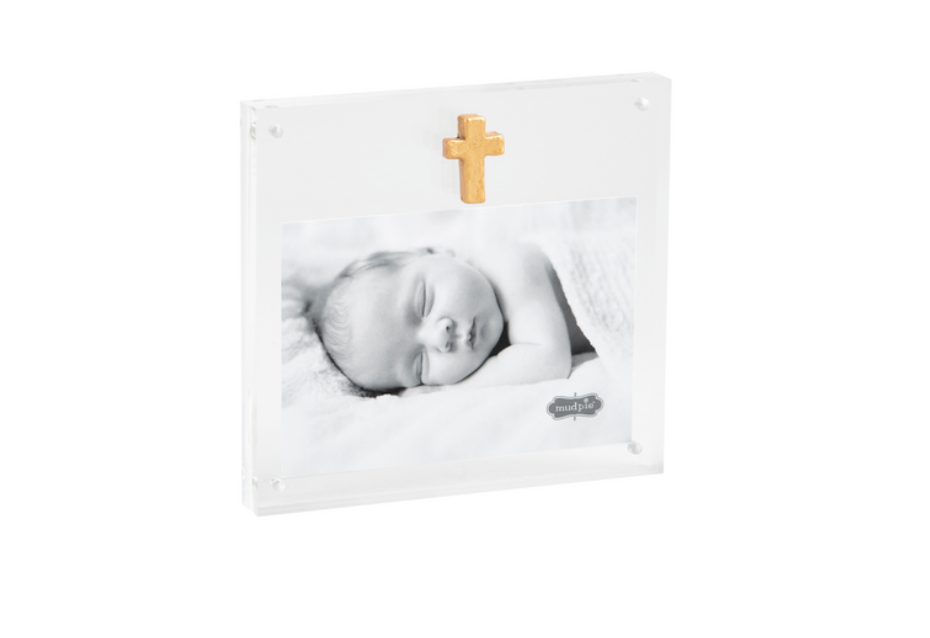 Gold Cross Acrylic Frame