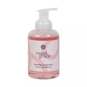 sweet grace foaming handsoap bottle on a white background