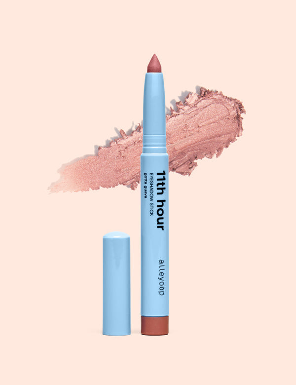 Alleyoop 11th hour eyeshadow stick in gotta guava with a matching product swatch