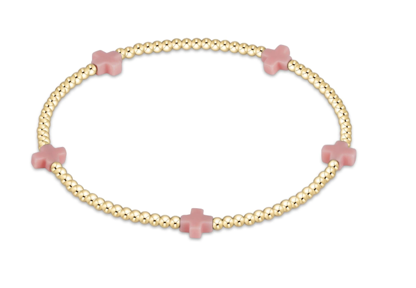 Signature Cross Small Gold Pattern 2mm