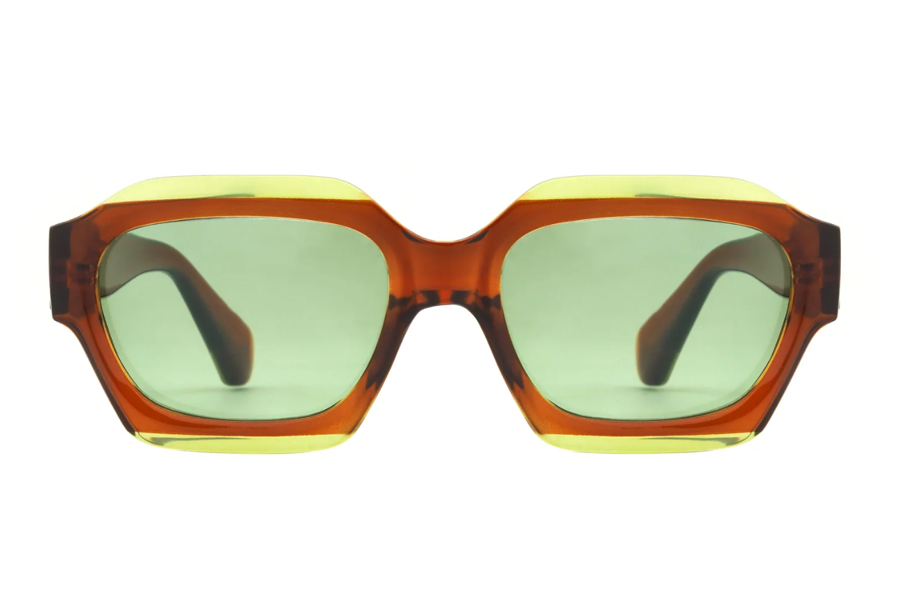 MONA - Polarized Sunglasses - Brown/Green/Green Lens