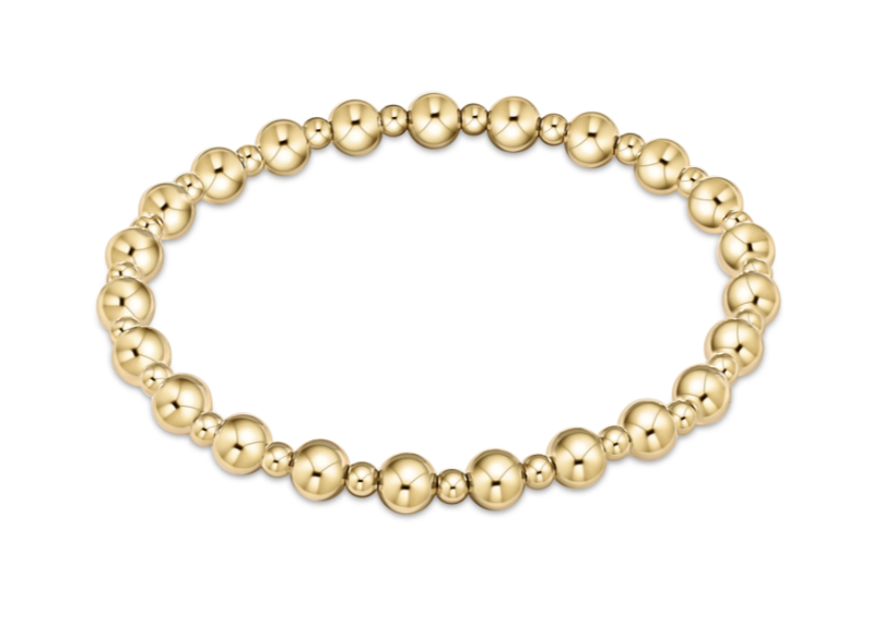 Classic Grateful Gold Bead Bracelet