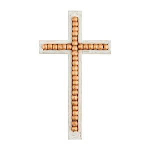 Large Gold Bead Cross Sitter