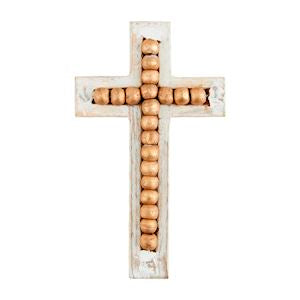 SM Gold Beaded Cross Sitter