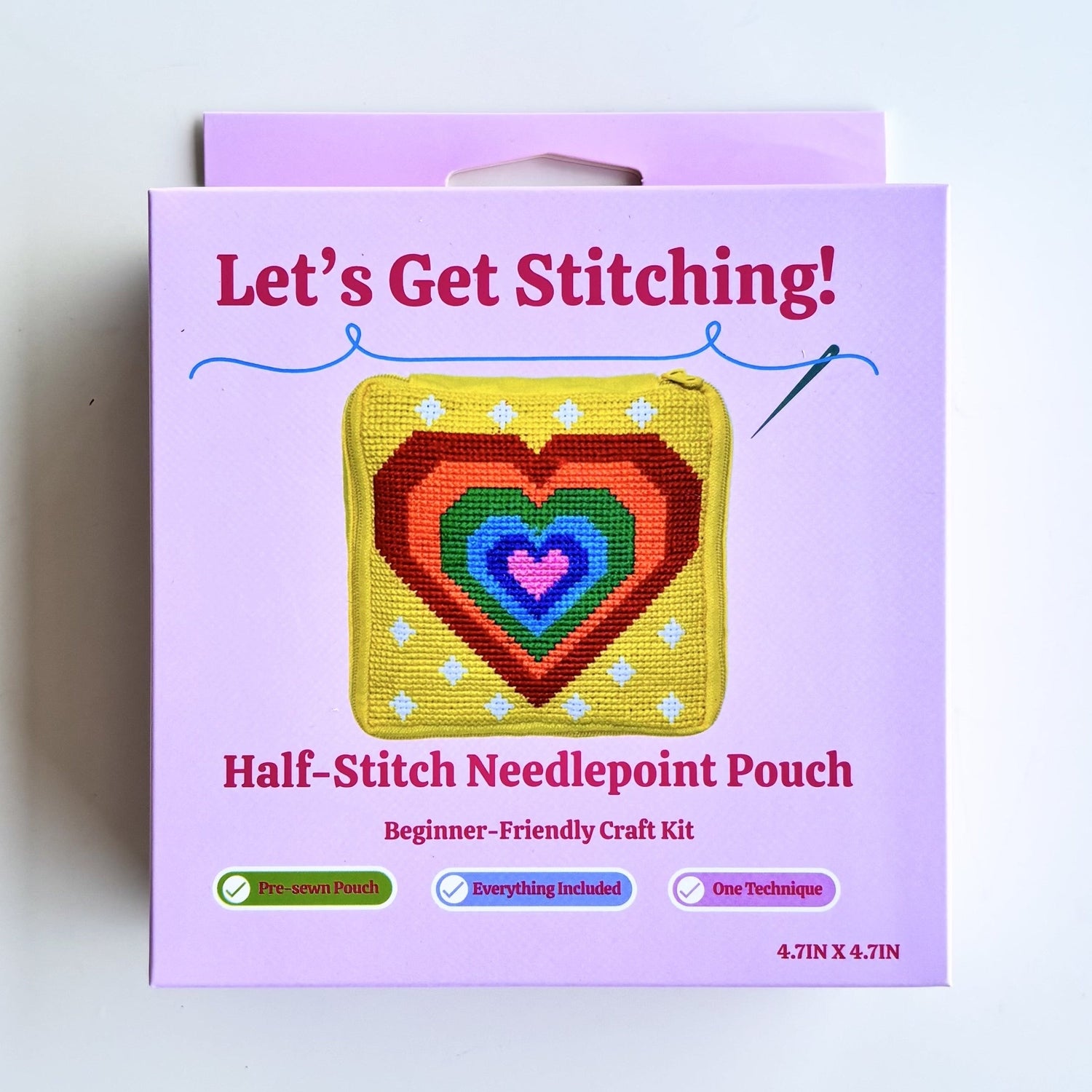 Heart Needlepoint Bag Kit