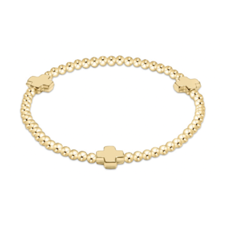 Signature Cross 3mm Gold
