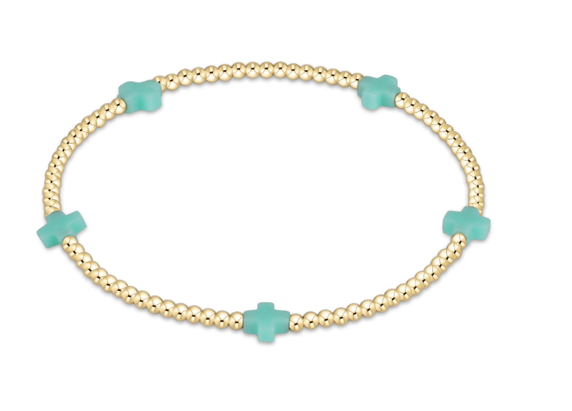 Signature Cross Small Gold Pattern 2mm
