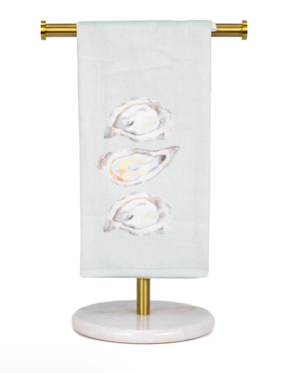 Watercolor Oyster Hand Towel