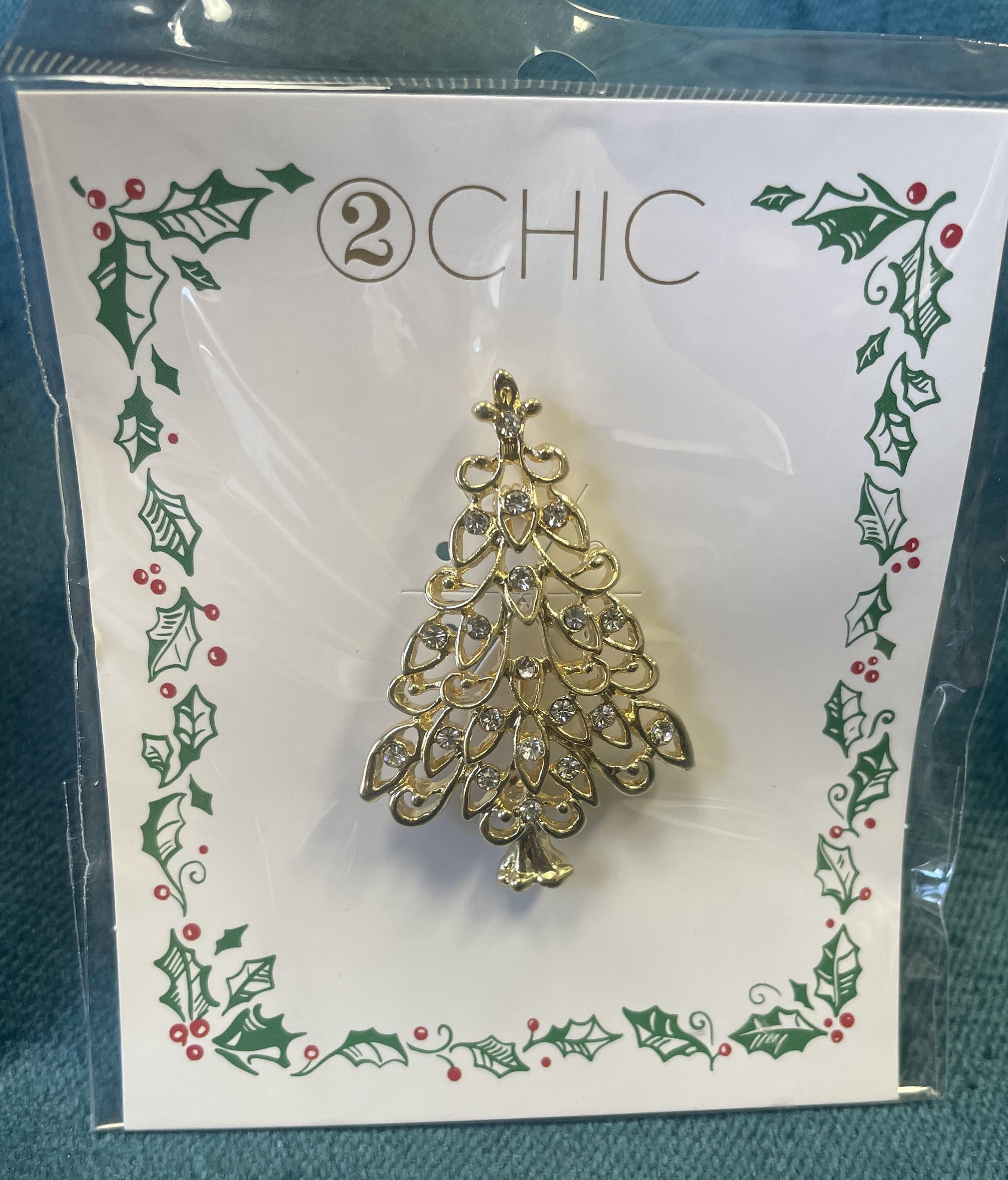 Gold Christmas Tree Pin (FINAL SALE)