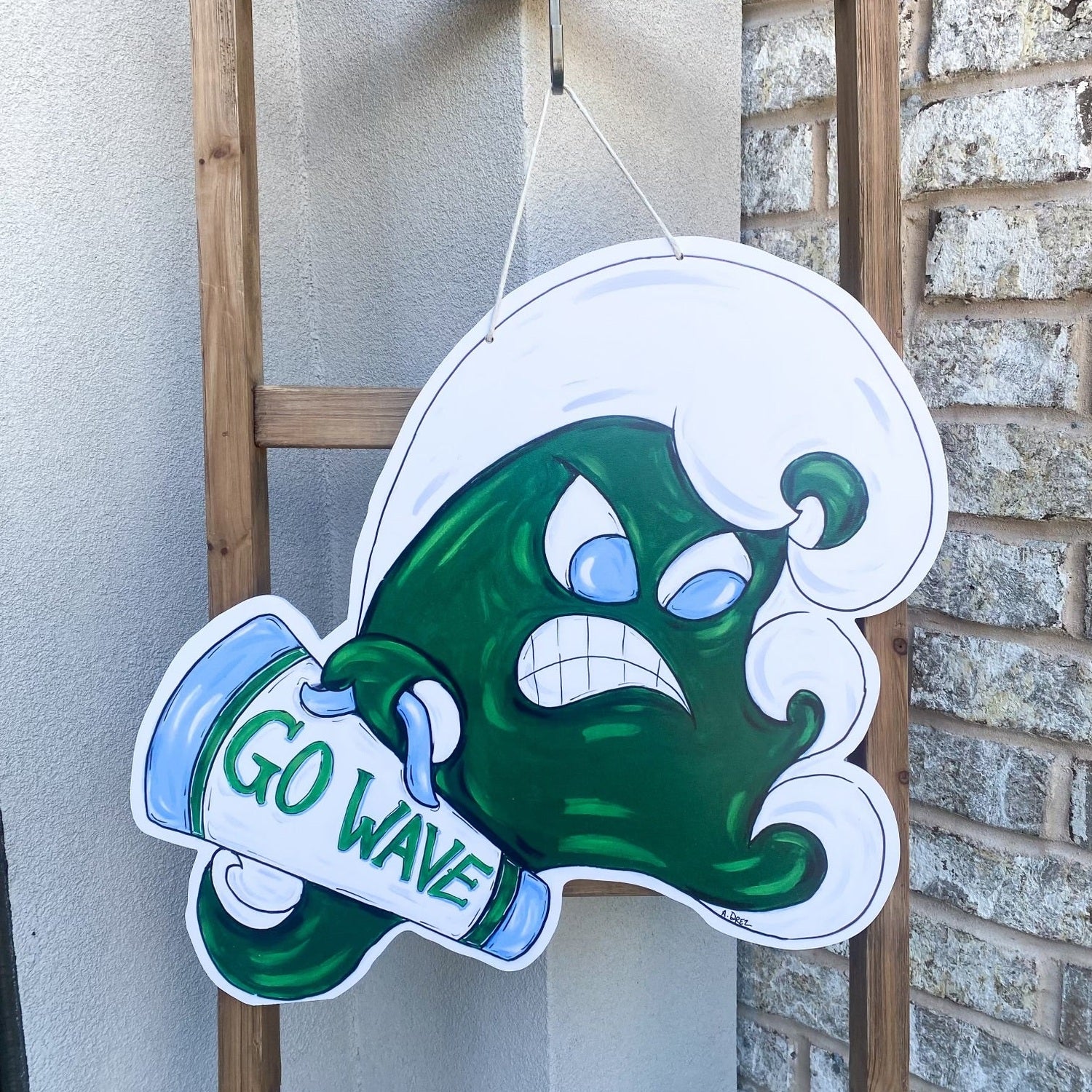 Green Wave Door Hanger