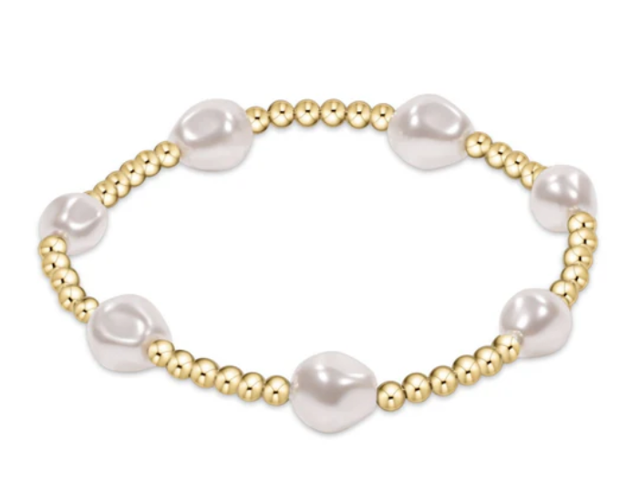Admire Gold Bead Bracelet 3mm Pearl