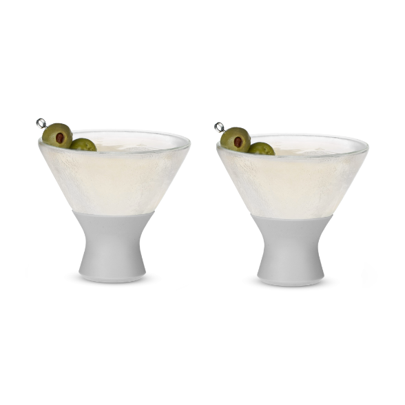 Glass Freeze Martini Glass Set - Gray