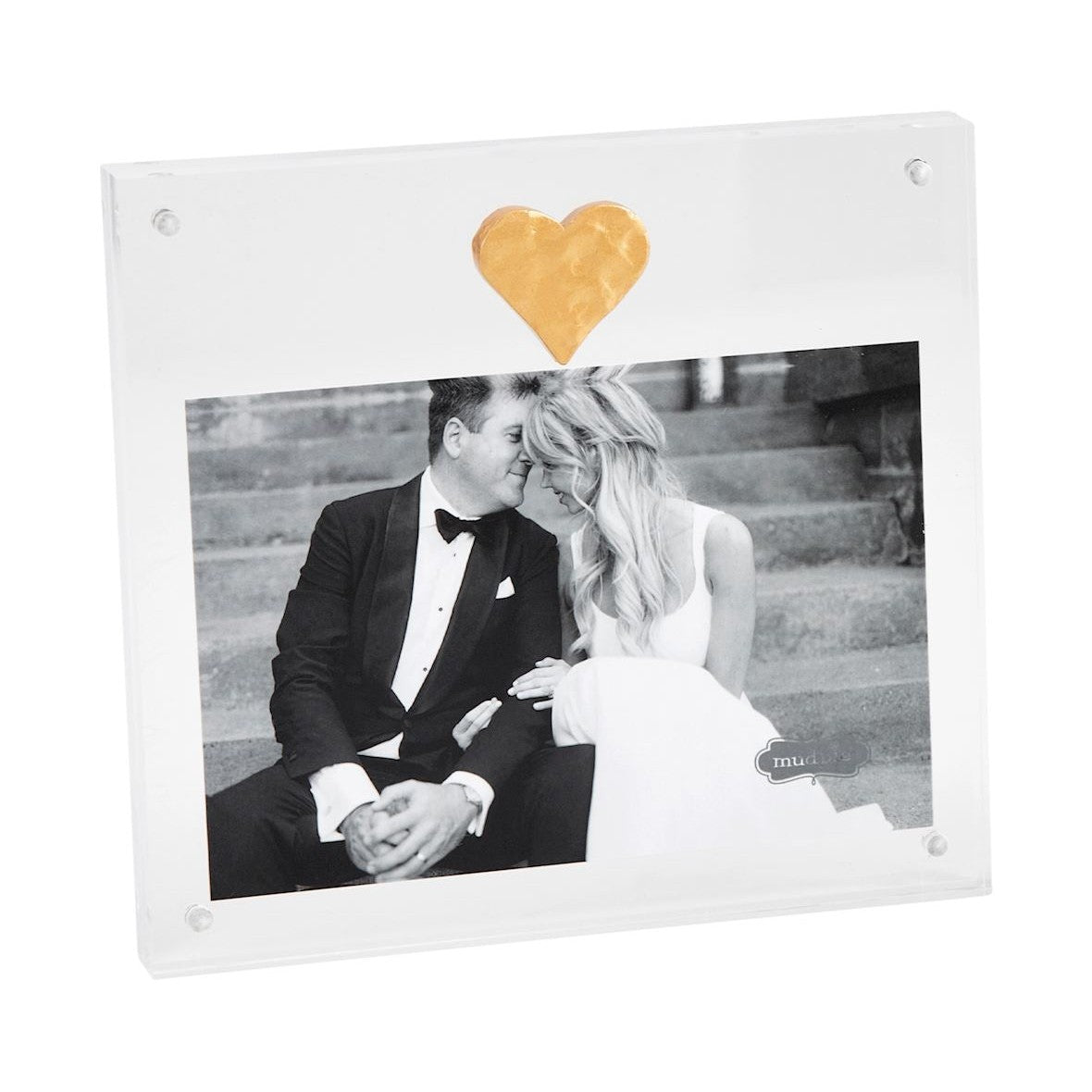 Gold Heart Acrylic Frame