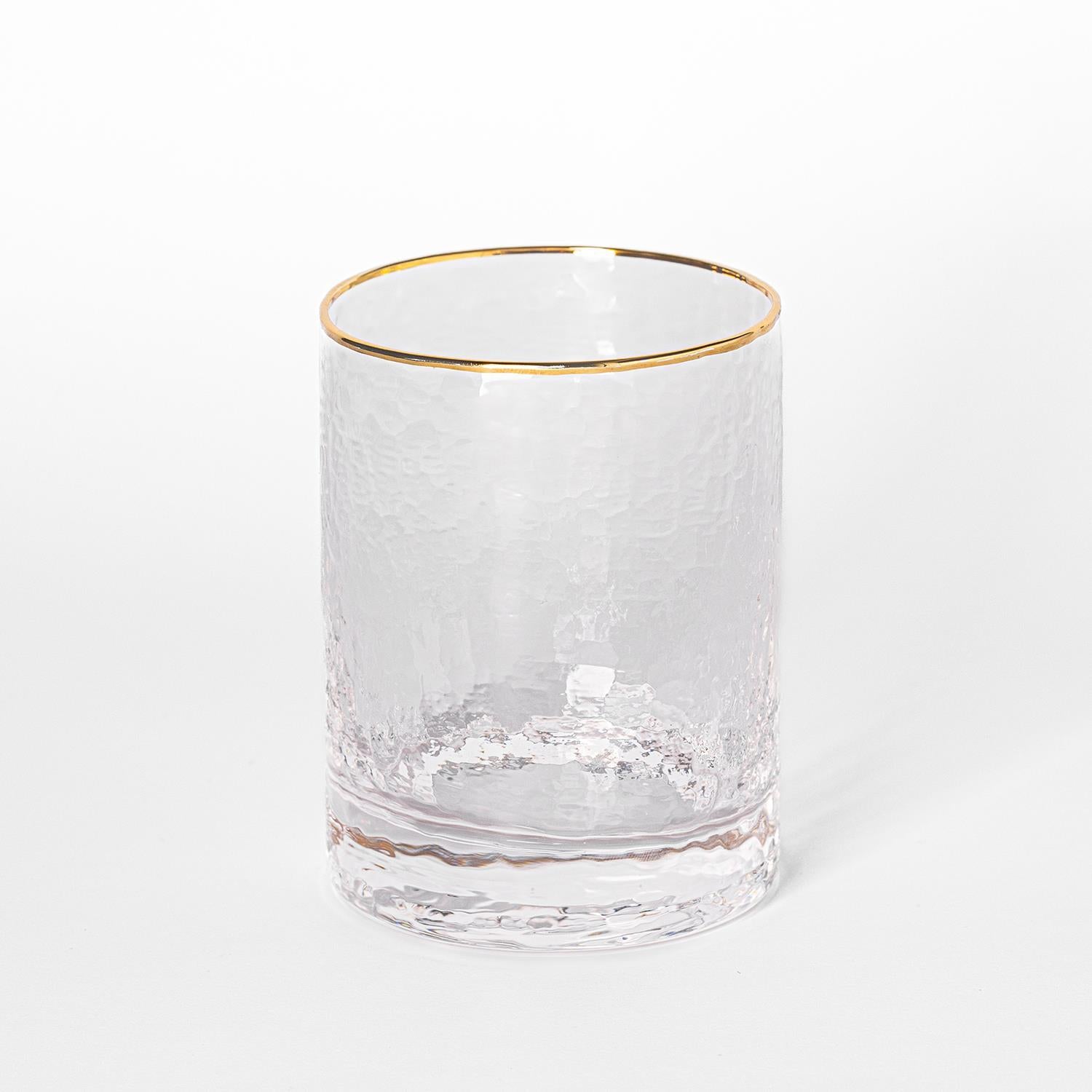 Hammered Clear Glass Cocktail