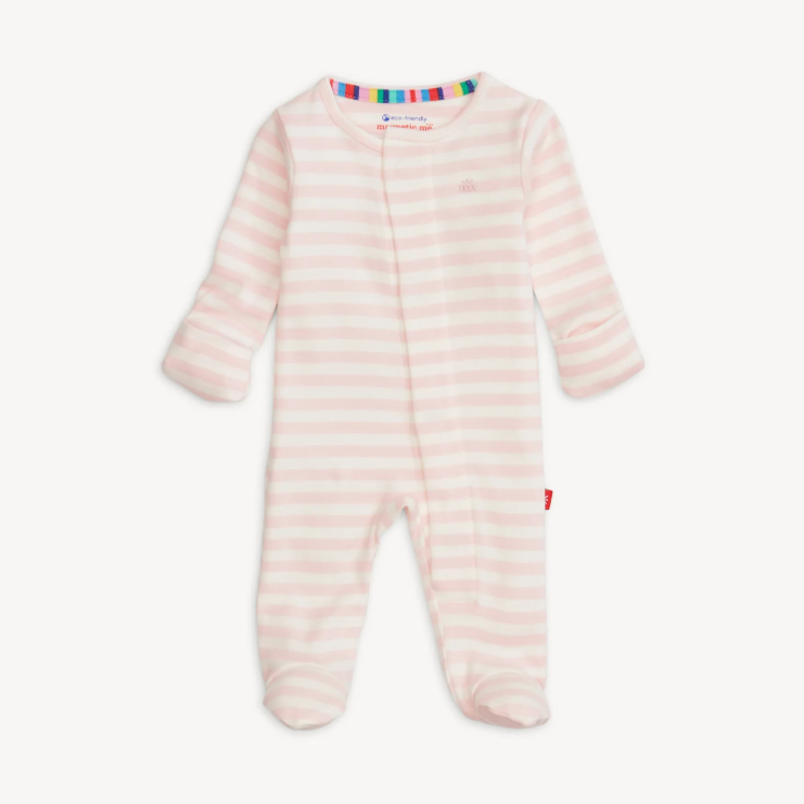 Pink Stripe Footie (FINAL SALE)
