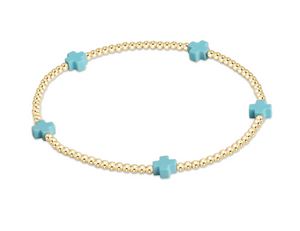 Signature Cross Small Gold Pattern 2mm