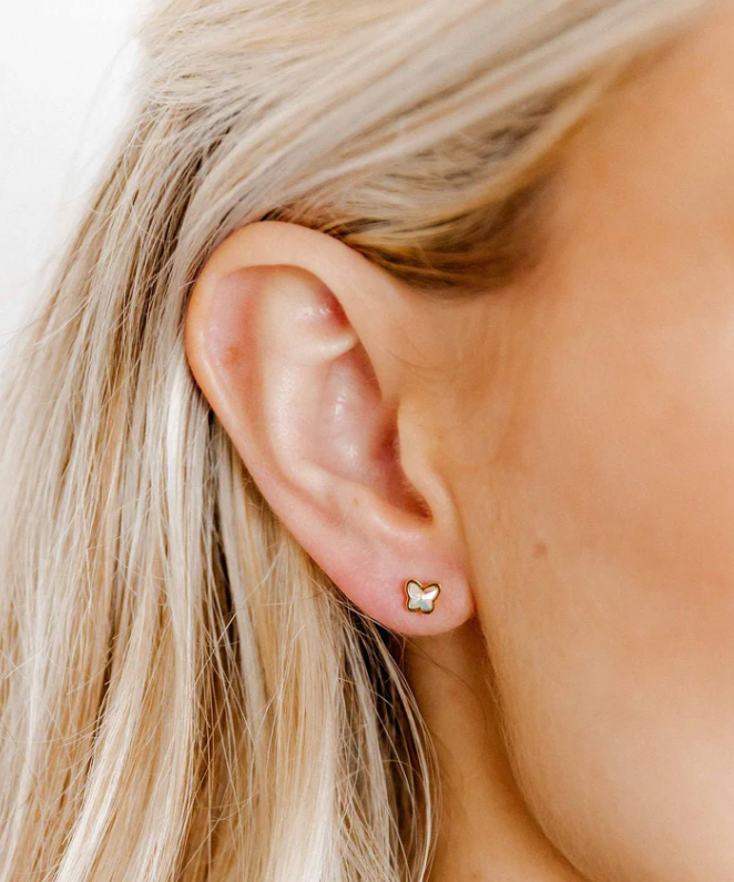 Screwback Stud - Polly Butterfly