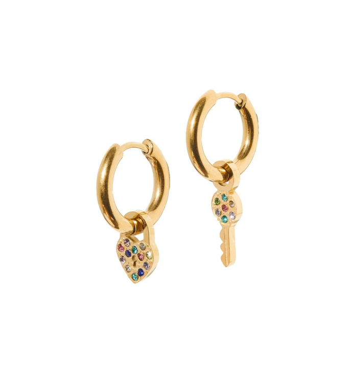 Huggie Charm- Lock & Key