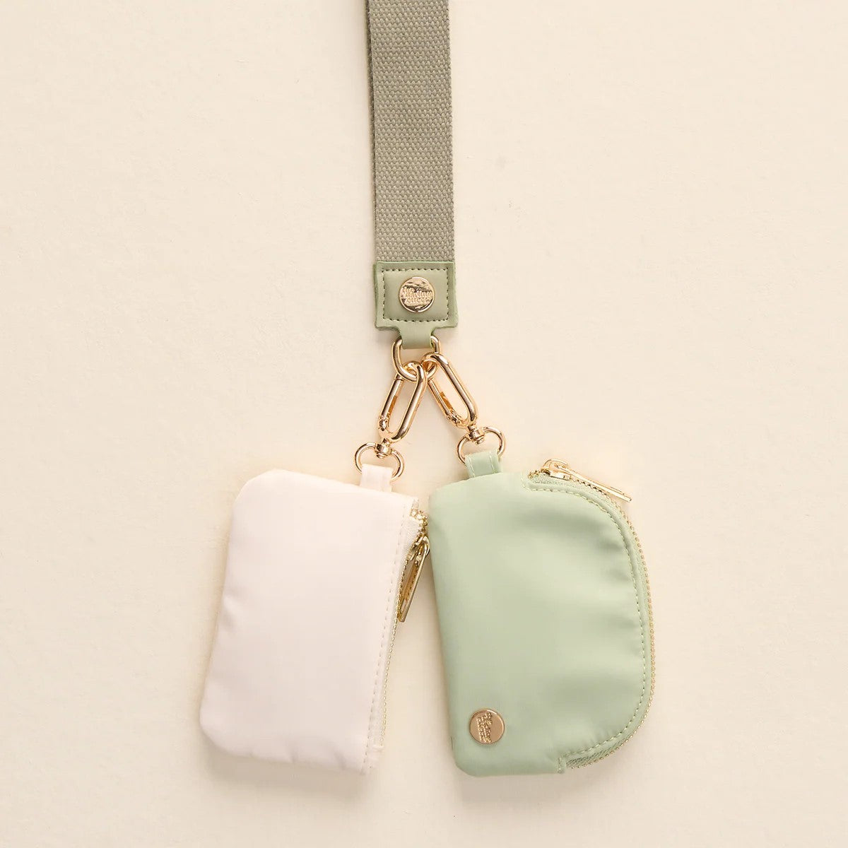 Duo Pouch Wristlet- Sage
