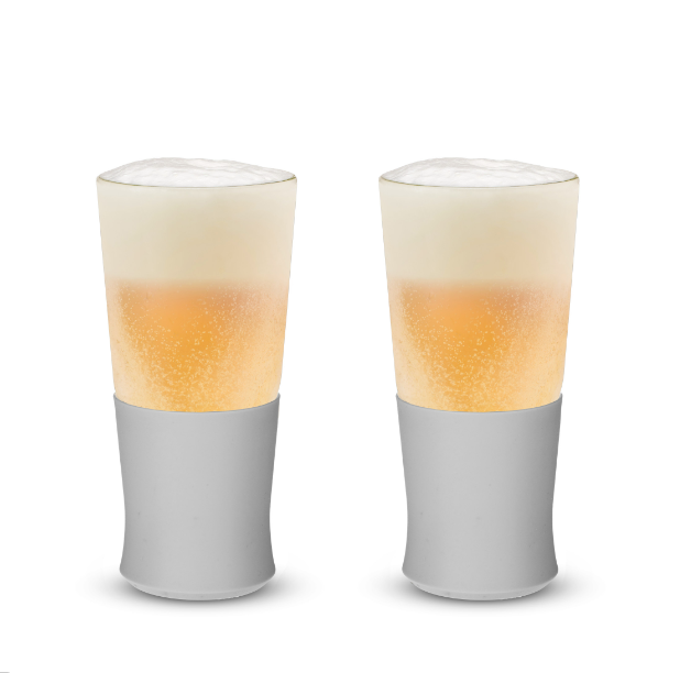 Glass Freeze Beer Glass Set - Gray
