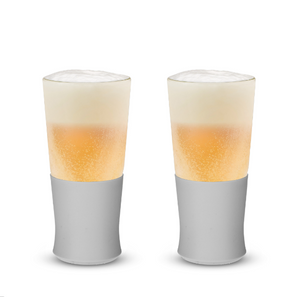 Glass Freeze Beer Glass Set - Gray