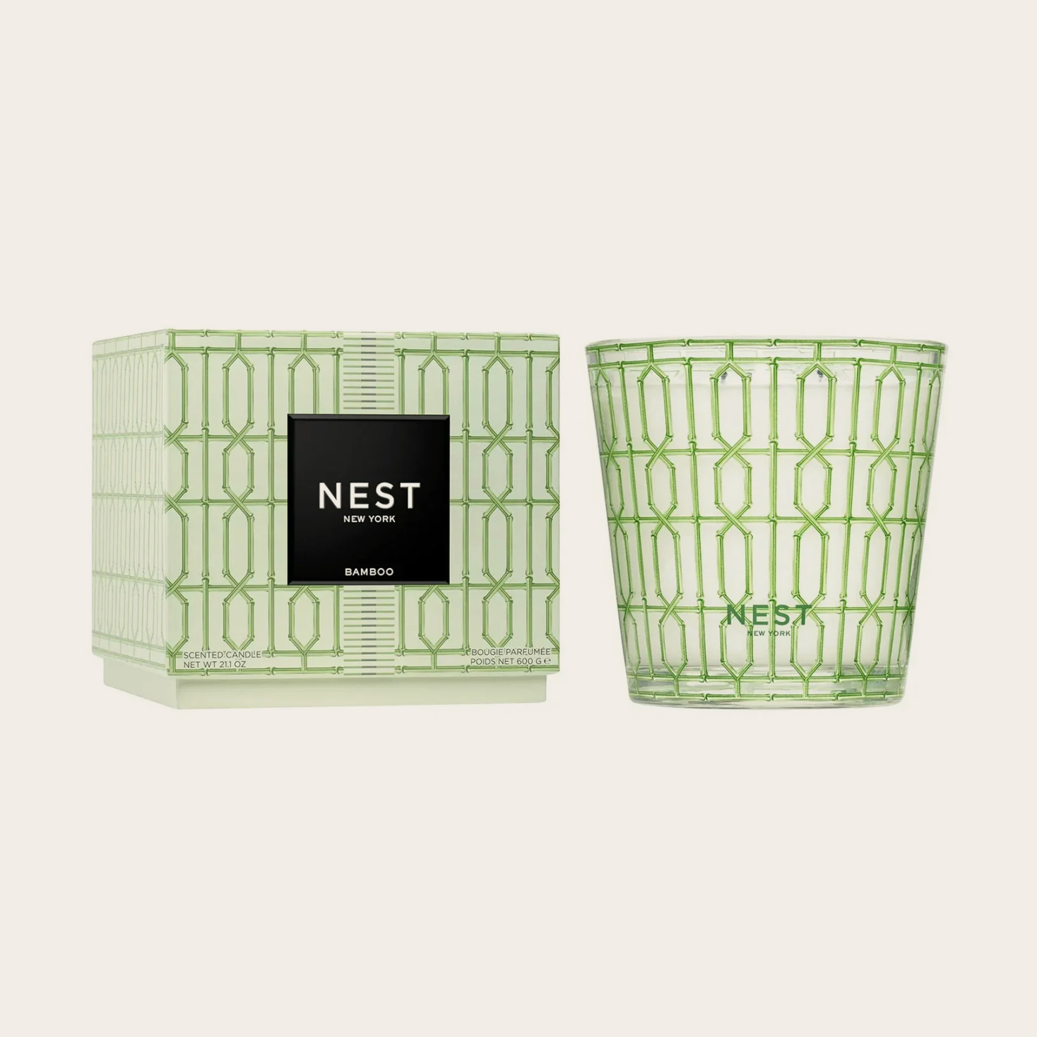 Bamboo Decorative 3 Wick Candle