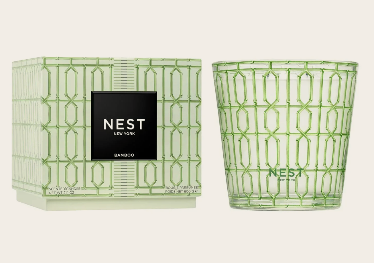 Bamboo Decorative 3 Wick Candle