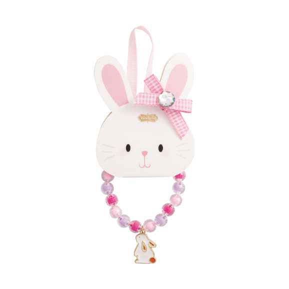 Purple Bunny Charm Bracelet & Ring Set