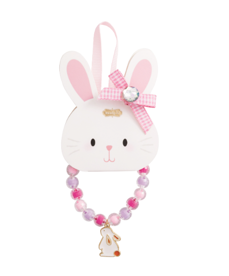 Purple Bunny Charm Bracelet & Ring Set