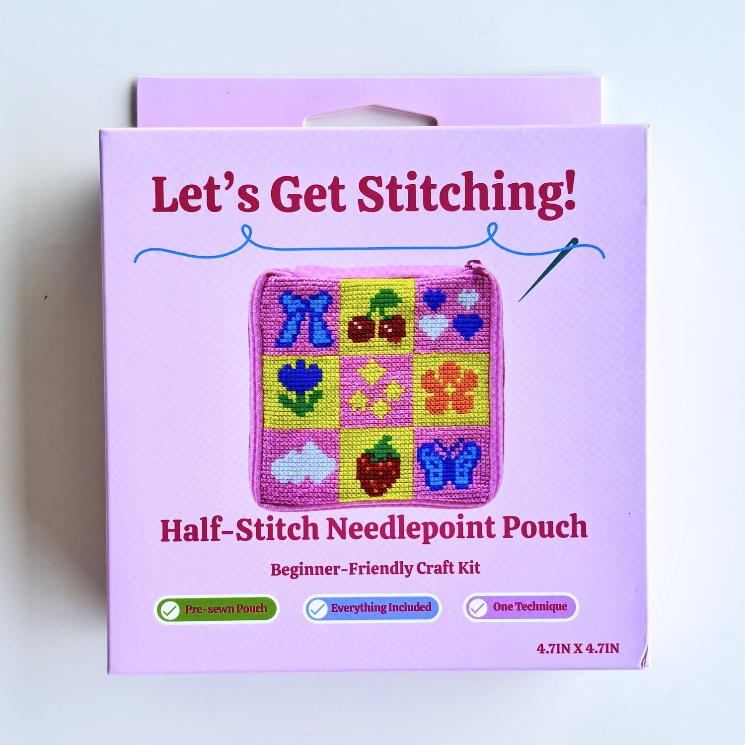 Checkered Needlepoint Bag Kit