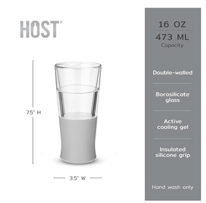 Glass Freeze Beer Glass Set - Gray